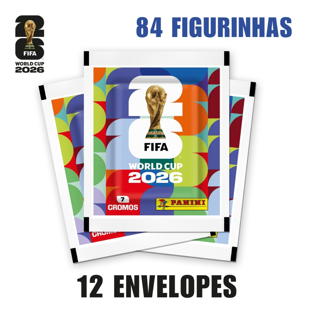Kit Com 12 Envelopes de Figurinhas da Copa Do Mund