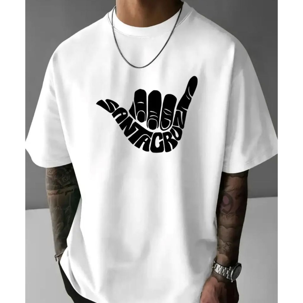 Camiseta Masculina Estampa Mão Hang Loose Surf Sk
