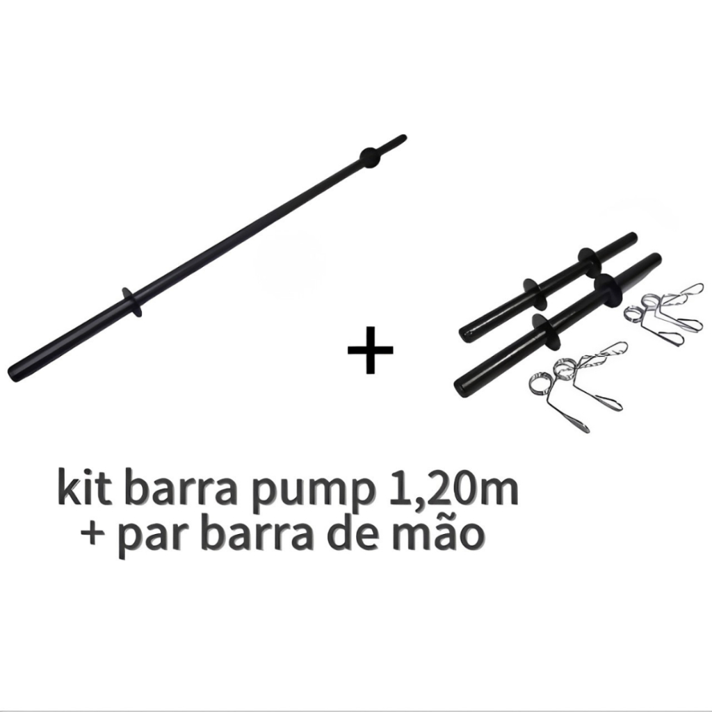 Kit Barra Body Pump 1,2 + Par de Halter Academia M