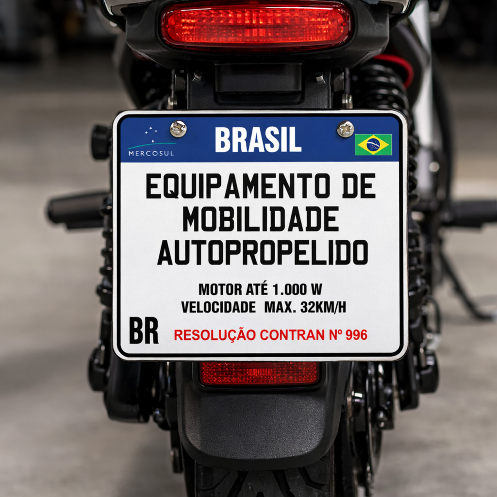 Placa 1000W Sem QR Moto Elétrica Bike Elétrica B