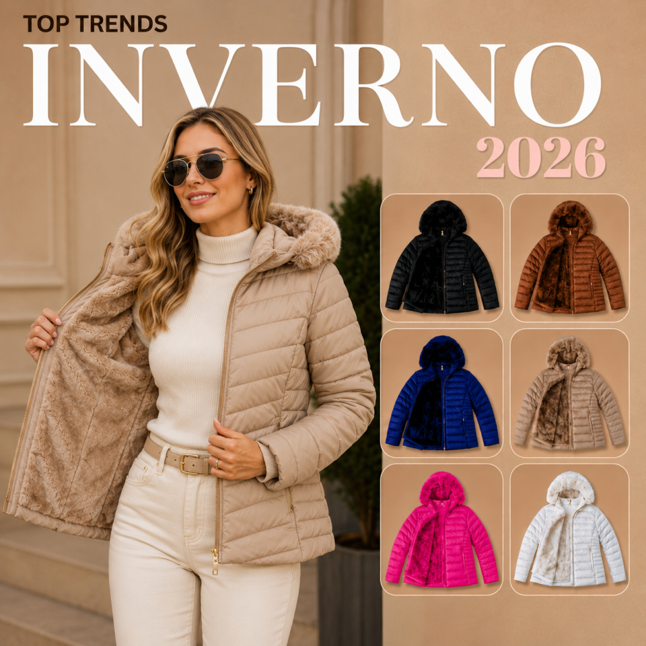 Jaqueta Bobojaco Forrada Puffer Feminina Inverno C