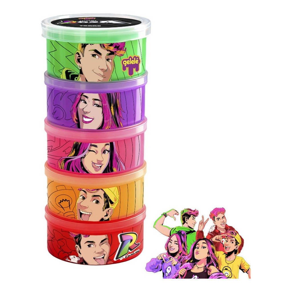 Slime Gelelé Torre 330g Dos Rosa Youtubers 5 Core