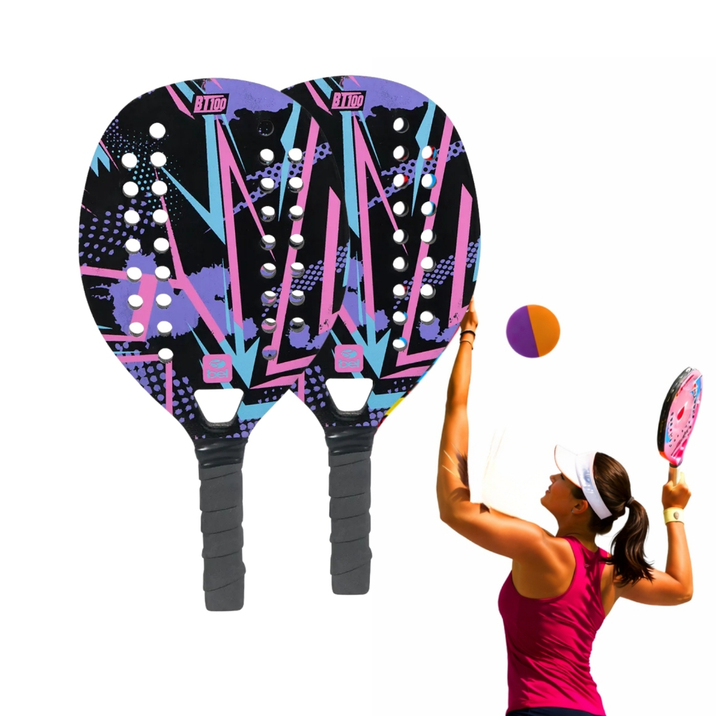 Kit Beach Tennis Bel com 2 Raquetes e Bolinha BT10