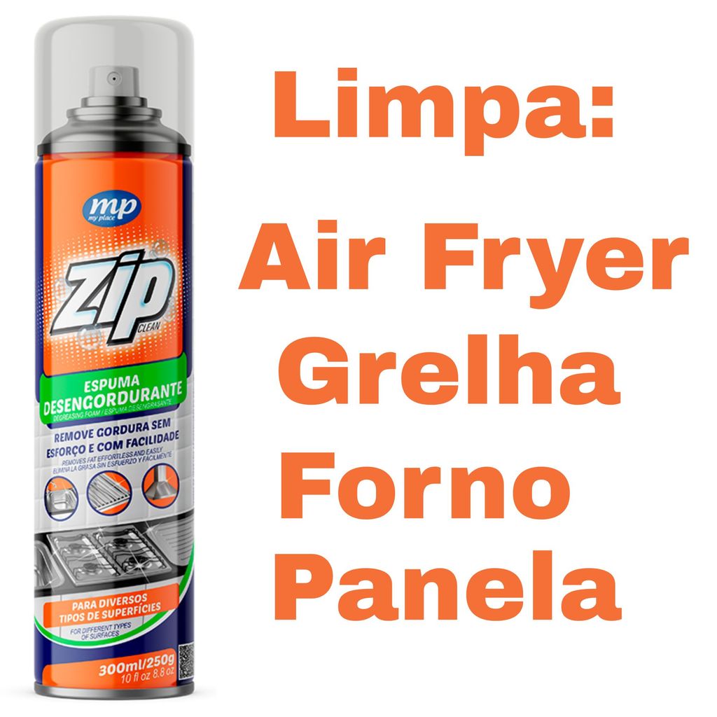 Zip Clean Espuma Limpa Gordura Remove Gordura 300M