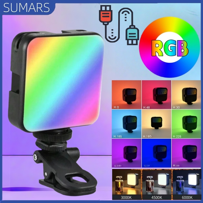 Iluminação RGB 3 Model USB Recarregável Lâmpad