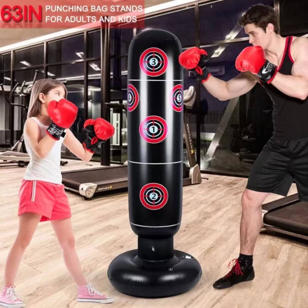 Saco Boxe Infantil Inflavel Joao Bobo Com Luva Tre