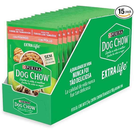 Ração Úmida Dog Chow Cães – Display com 