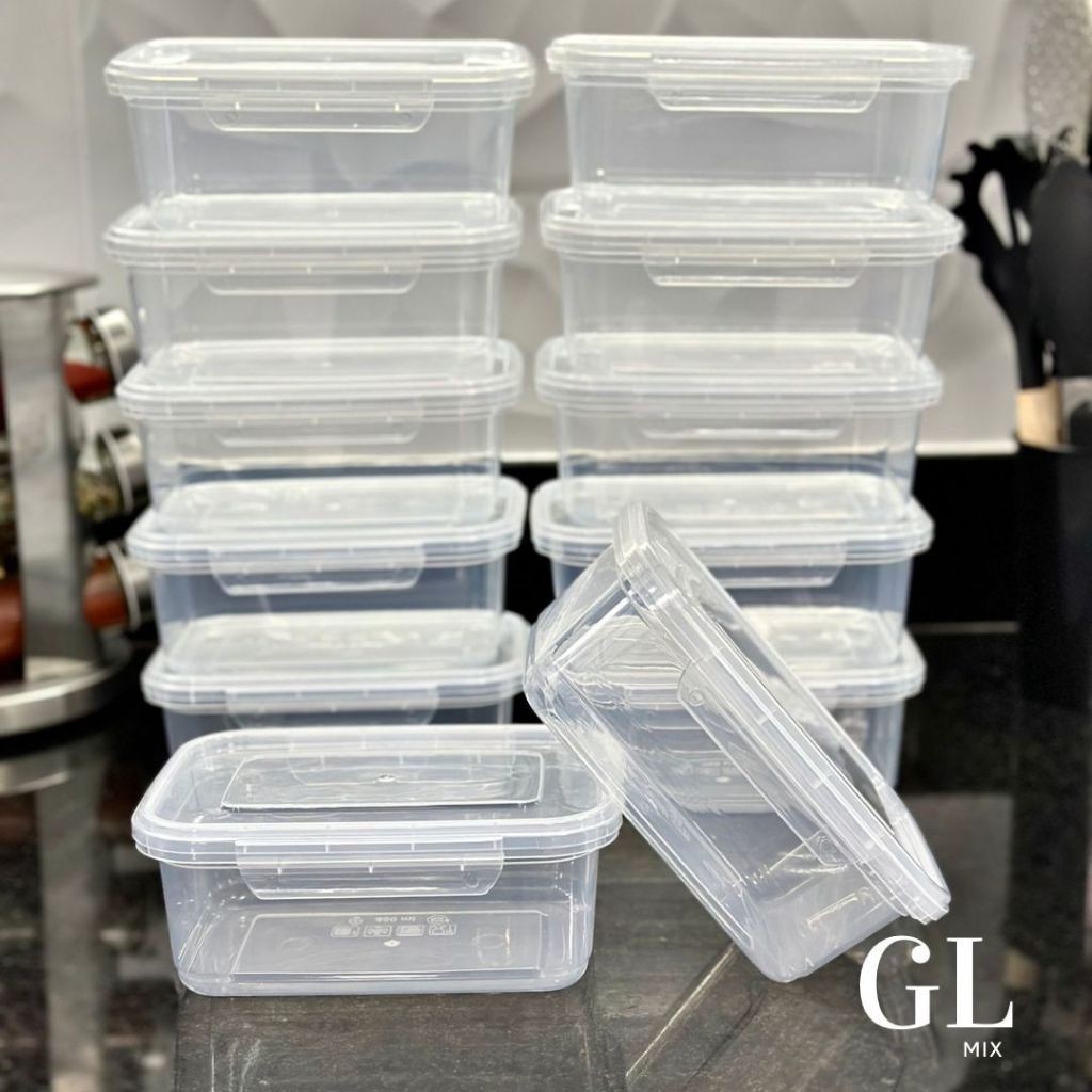 Kit 30 Marmitas conjunto 800ml com travas transpar