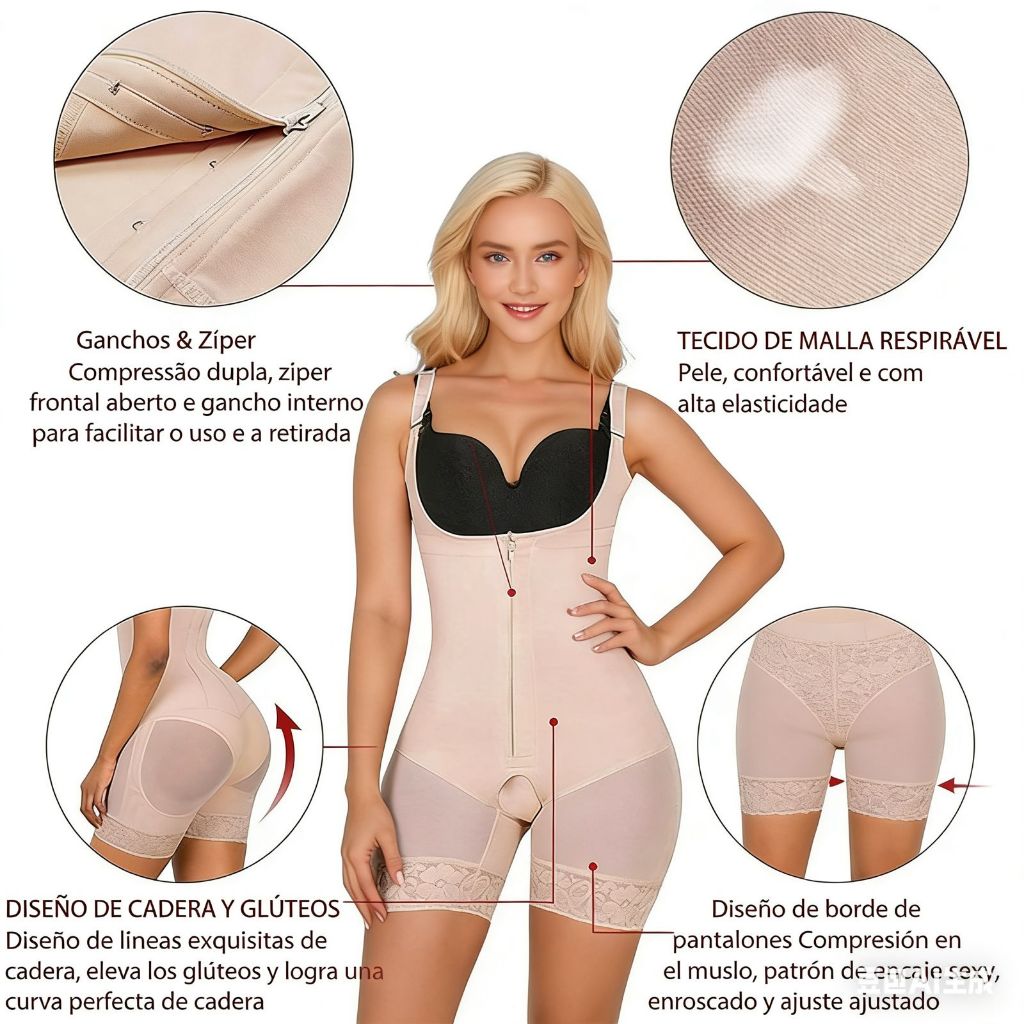 Cinta Modeladora Dupla Ajustável Feminina Alça R