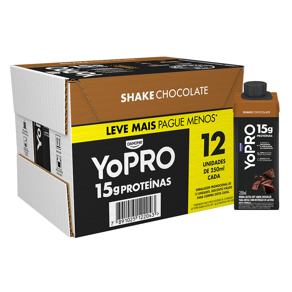 YoPRO Chocolate 15g de proteínas 250ml – 12