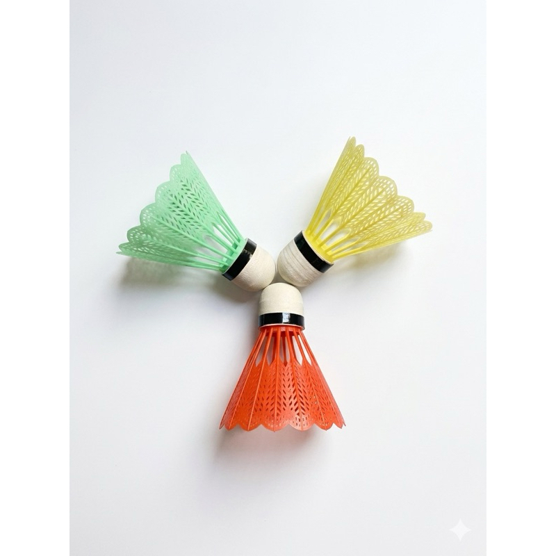kit 3 petecas para badminton cores sortidas recrea