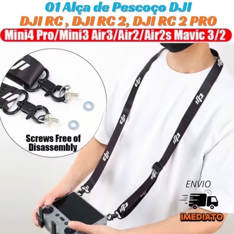 Cordão Alça Pescoço Controles Dji Rc, Rc2, Neo,
