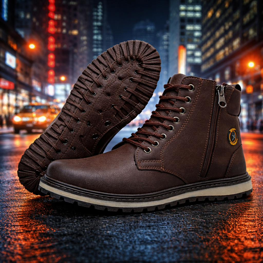 Bota Masculino Basica Confortavel Coturno Macio Ca