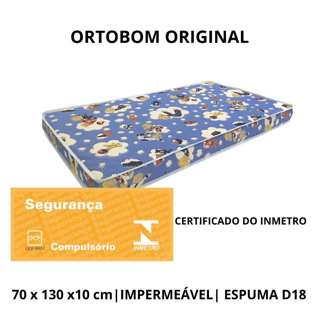 Colchão Baby Ortobom 70×130 Impermeável Esp