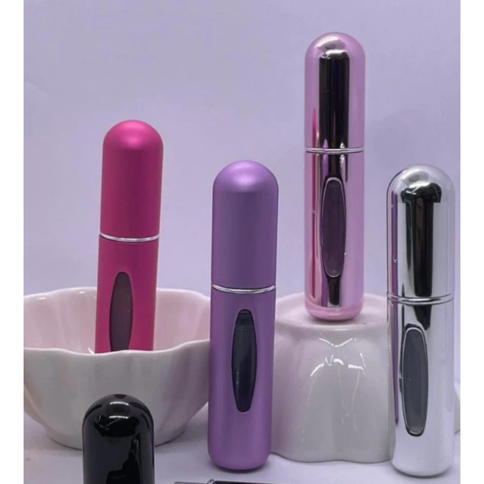 Kit 2 Pcs Porta Perfume Recarregavel Portatil Spra