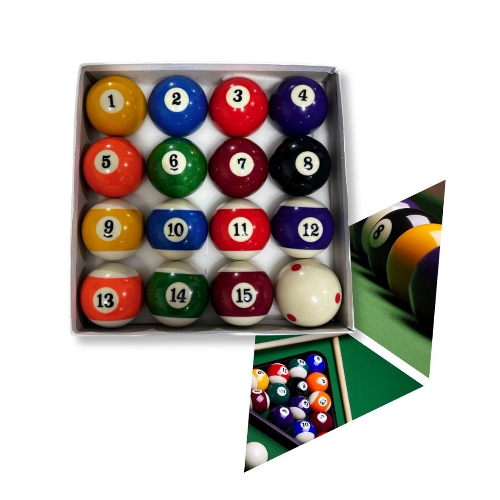 Jogo de Bolas de Bilhar Numerada faixada Com Bolã