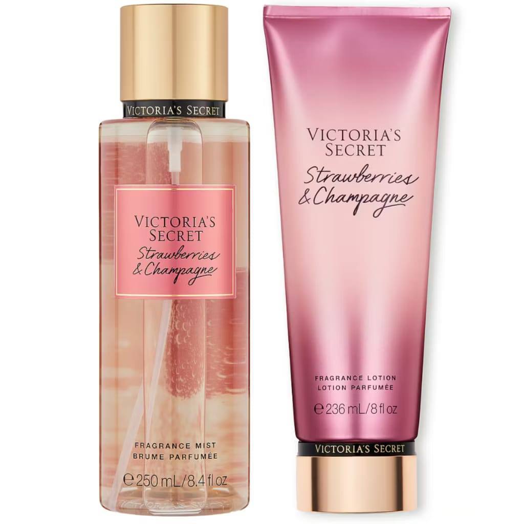 Kit Body Splash + Loção Hidratante Strawberry e 