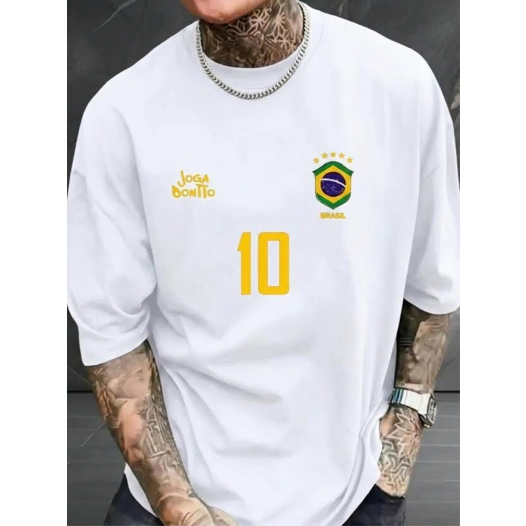 Camisa Brasil Oversized Tamanho Grande P ao G3 Cop