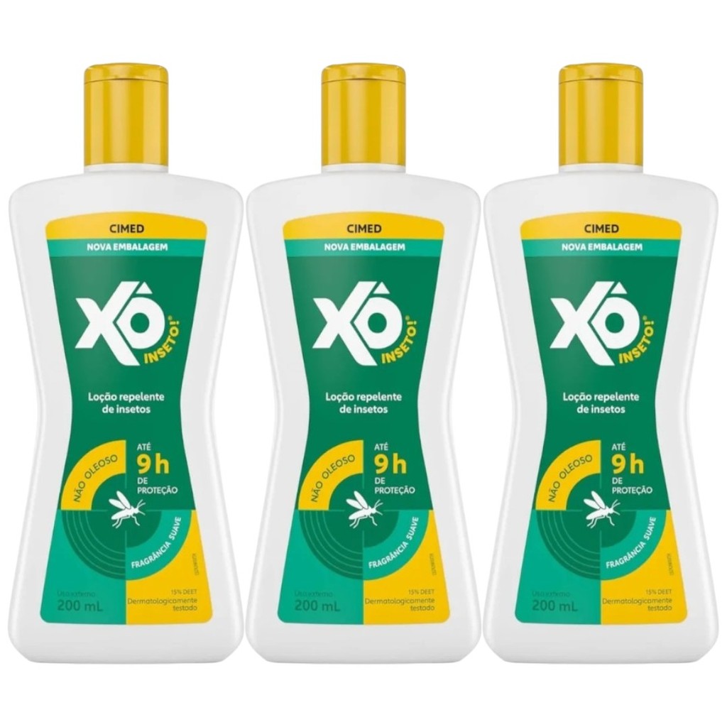 Kit 3 Repelente Xô Inseto Loção 200ml – C