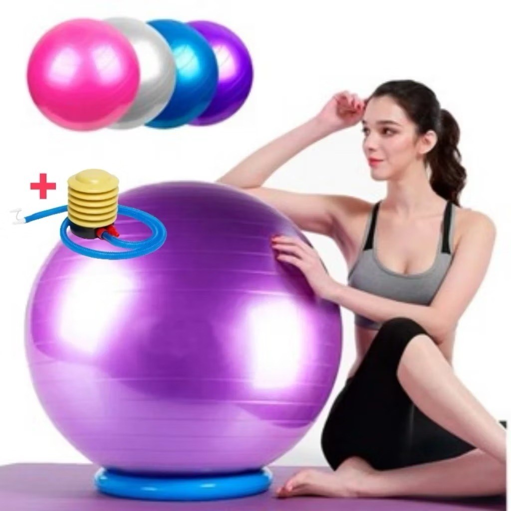 55-65cm Sports Yoga Pilates Fitness Ball com bomba
