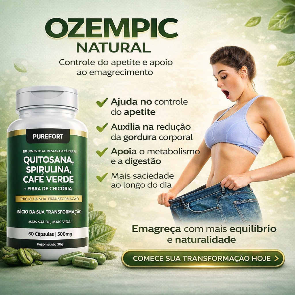 Quitosana Premium com Spirulina, Psyllium, Fibra d