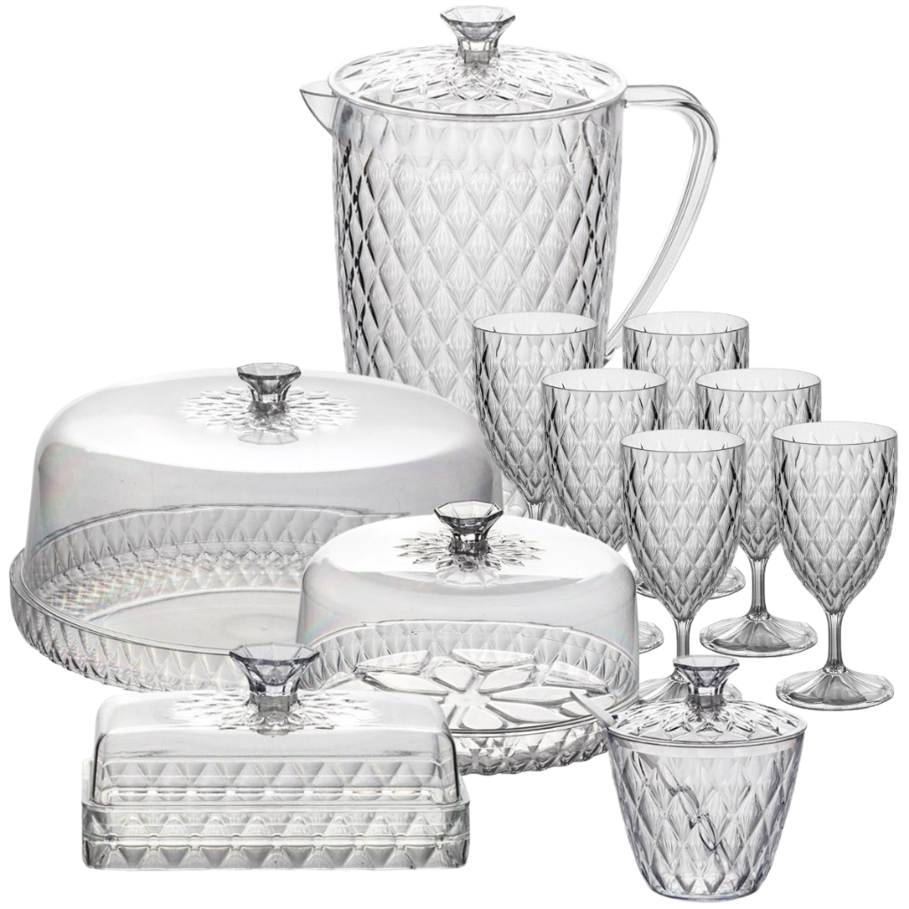 Kit Mesa Posta Glamour 11 Peças  Café da Manhã 
