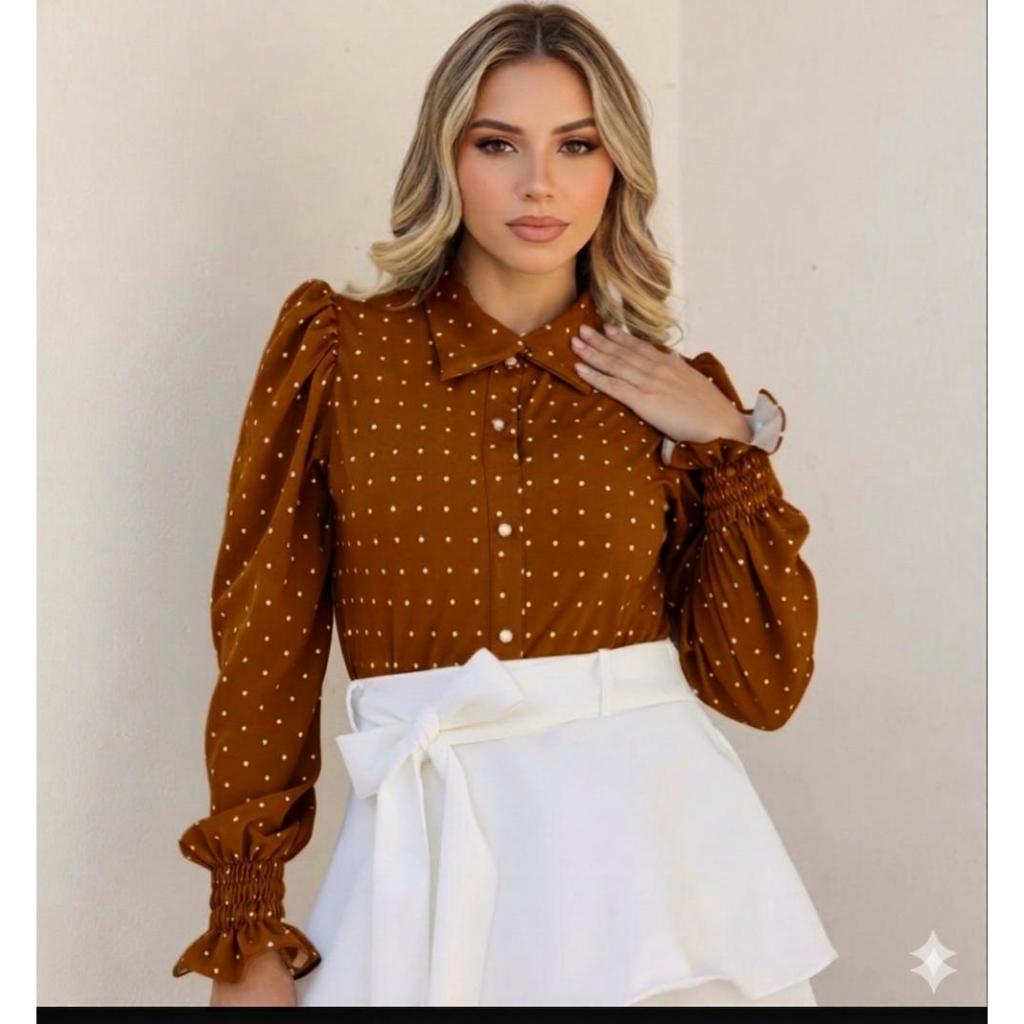 Blusa Camisa Feminina Moda Evangélica Executiva M