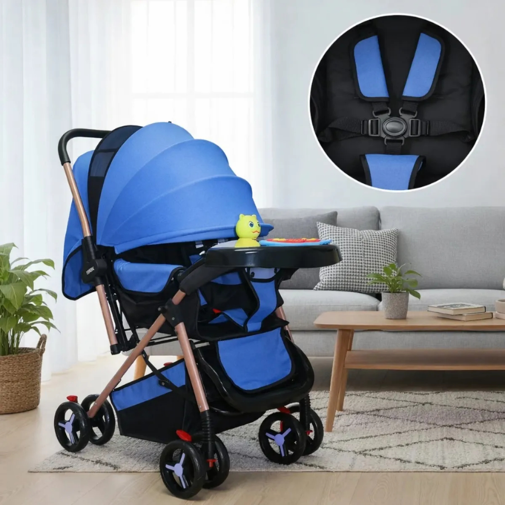 Carrinho De Bebê Passeio Reclinável Dobrável Co