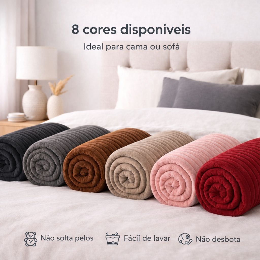Manta Casal Microfibra Canelada 1,80×2,00m  S