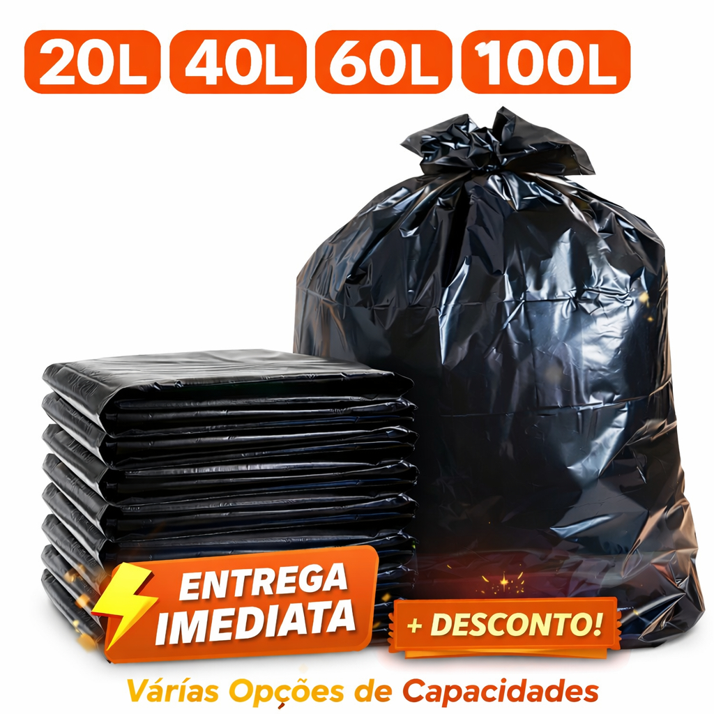 Saco de Lixo Resistente 20L/40L/60L/100L Atacado 1