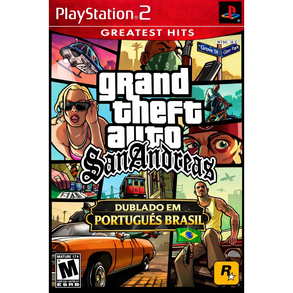 GTA San Andreas Dublado em Português BR PS2 DVD  