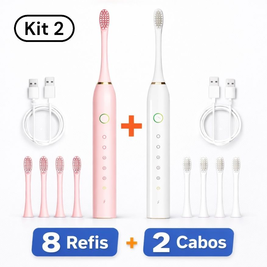 Kit Escova de Dente Elétrica 2 Unidades | Recarre