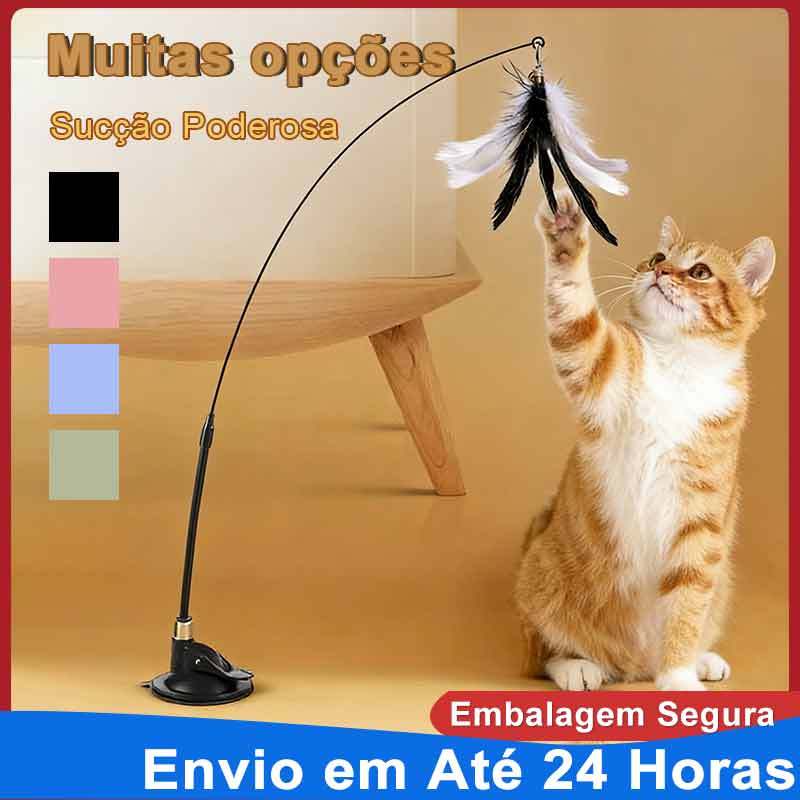Brinquedo Para Gatos Interativo Varinha Pena Com V