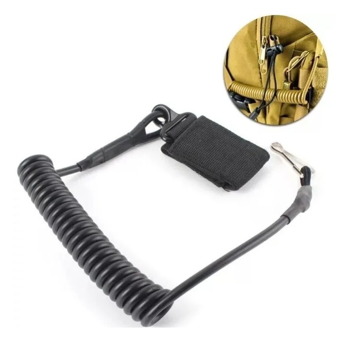 Fiel Retrátil cordão Tático em espiral Retráti