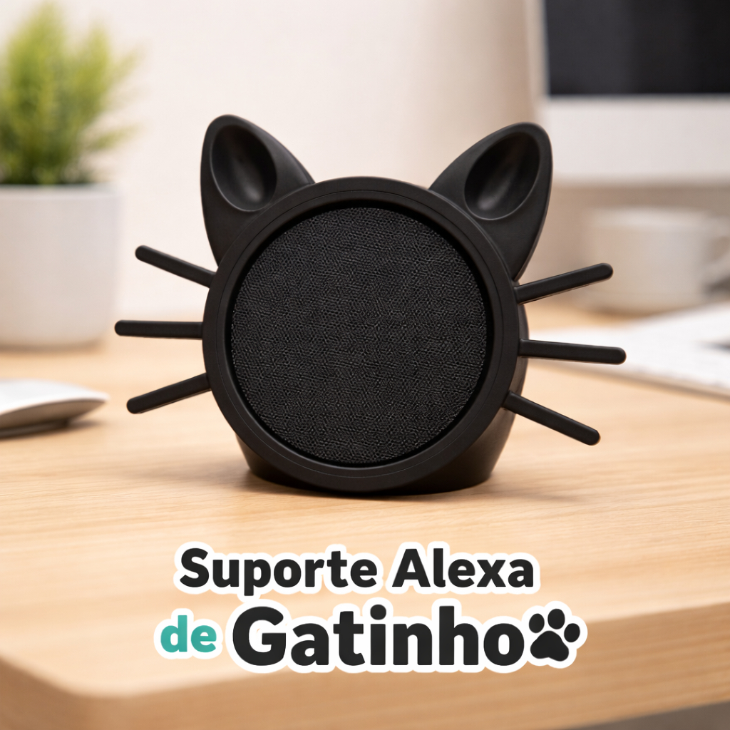 Suporte Alexa de Gatinho | Suporte alexa divertida