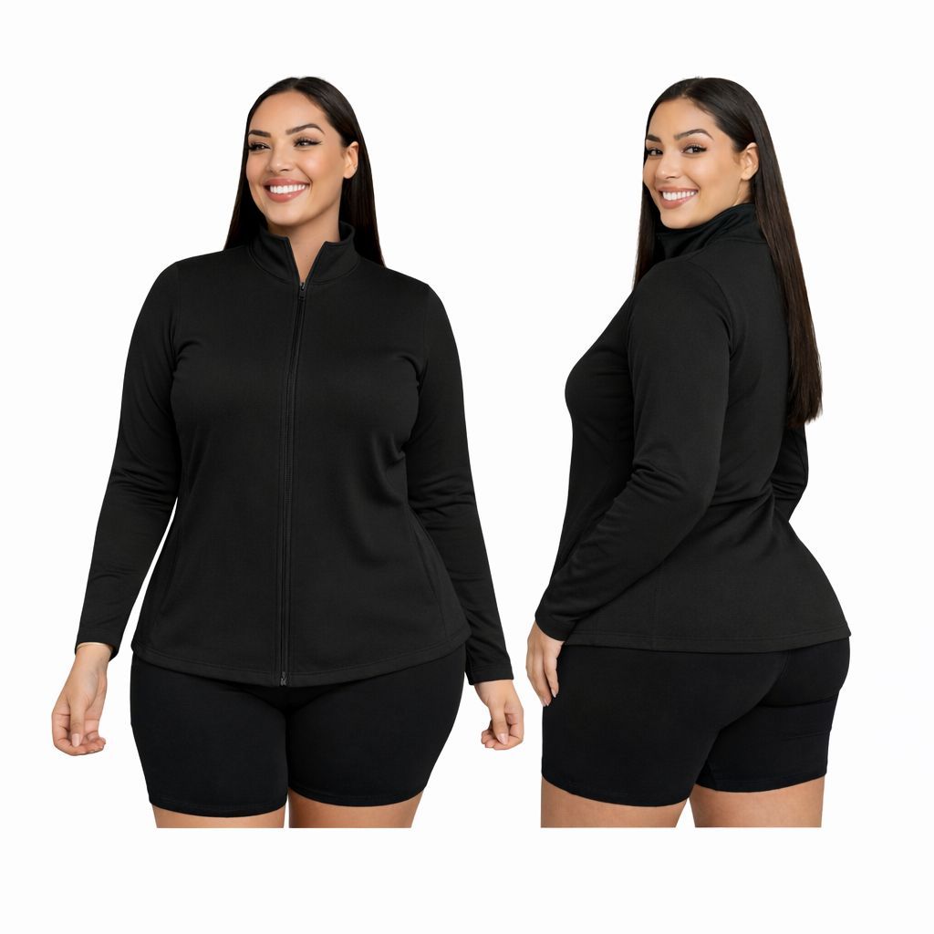 Jaquetinha Plus Size Fitness Feminino com Proteç�