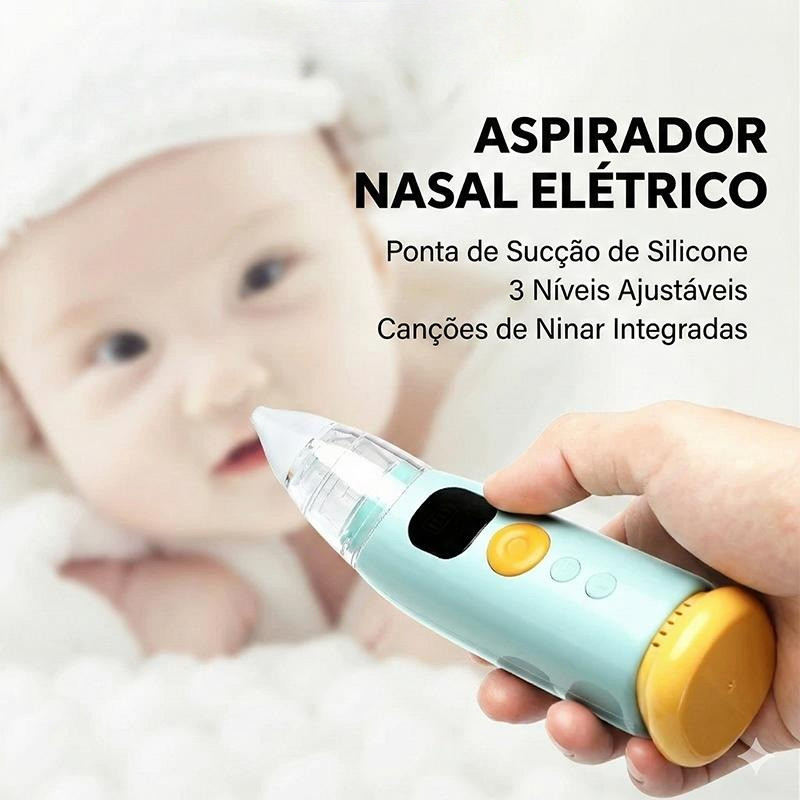 Aspirador Nasal Elétrico Para Bebês Com Sução 