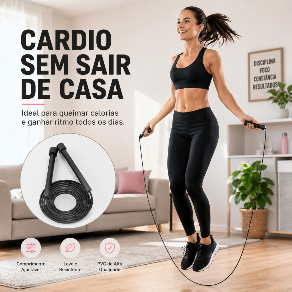 Corda de Pular Profissional Ajustável PVC 280cm L