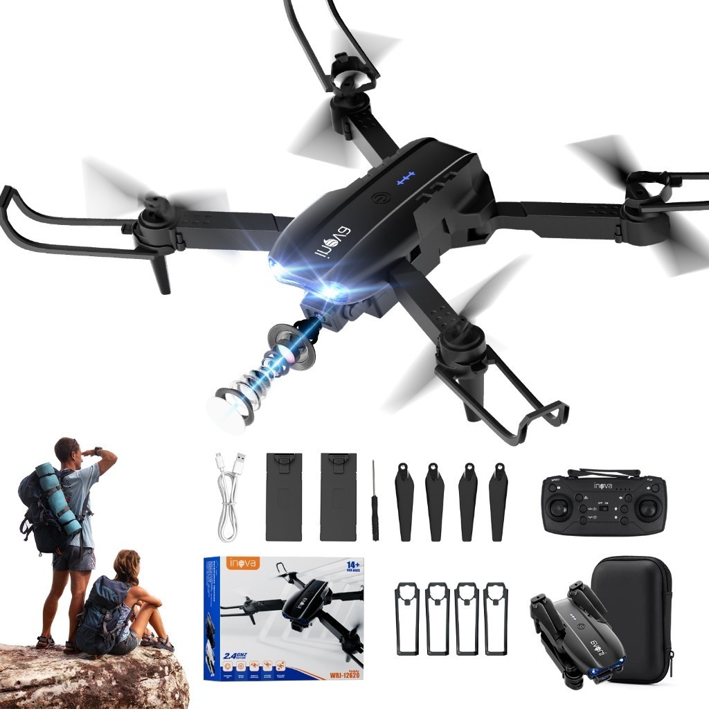 Mini Drone Inova Obstáculos Câmera Dupla Hd Inic