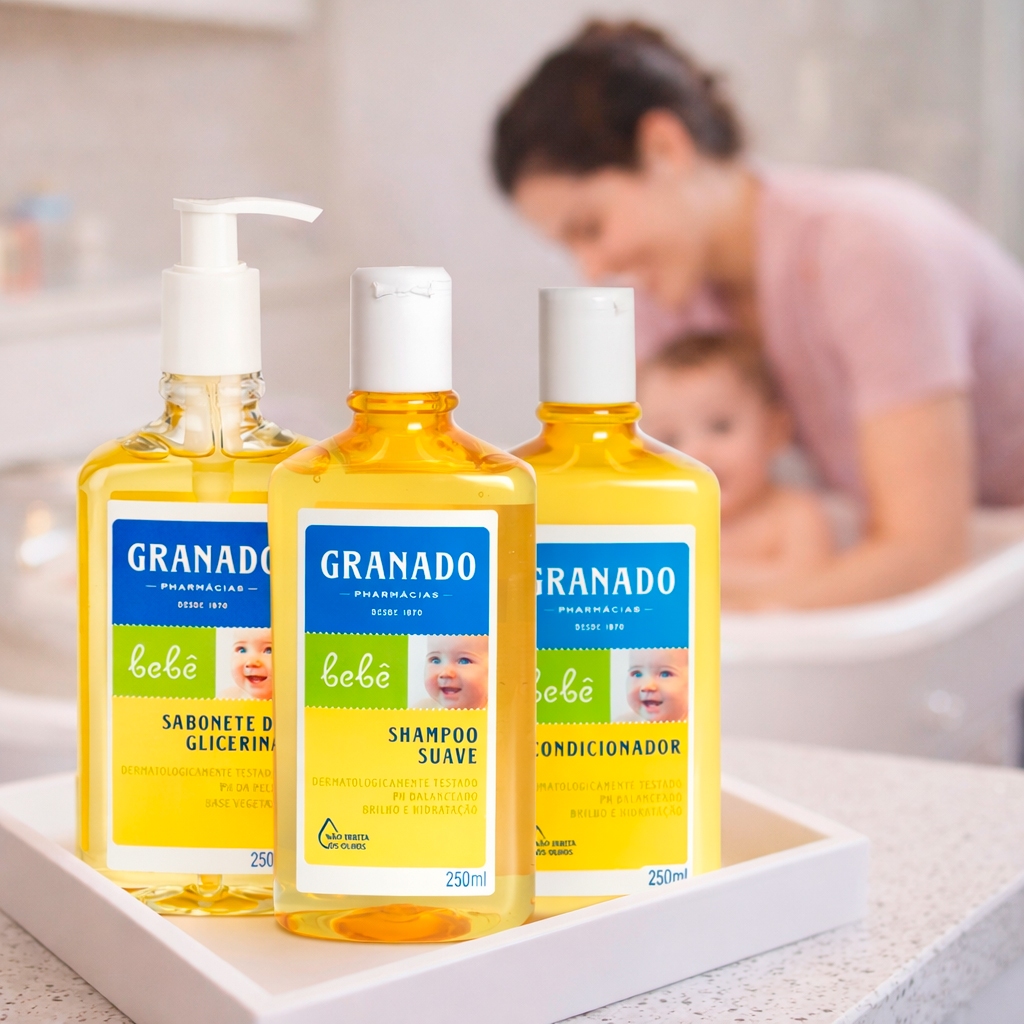 Kit Bebê Granado Shampoo Condicionador Sabonete L
