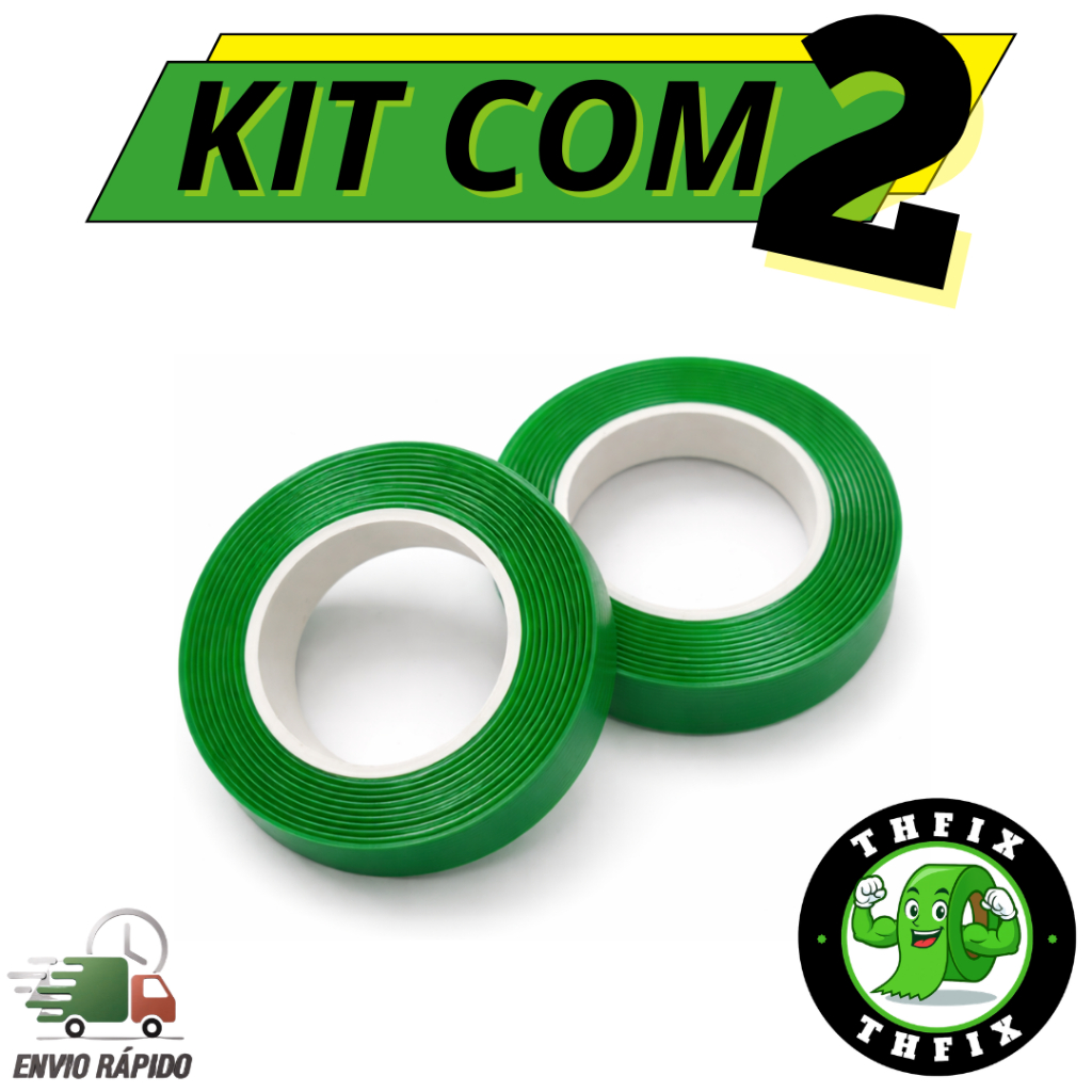 2 Rolos Fita Dupla Face Extra Forte 12MM X 2M Fixa