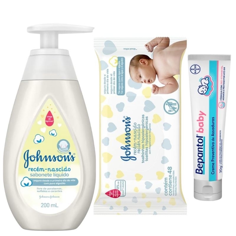 Top Combo Saída de Maternidade, Sabonete Johnsons