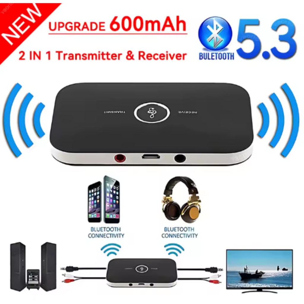 Adaptador B6 2 em 1 Receptor Transmissor De Áudio