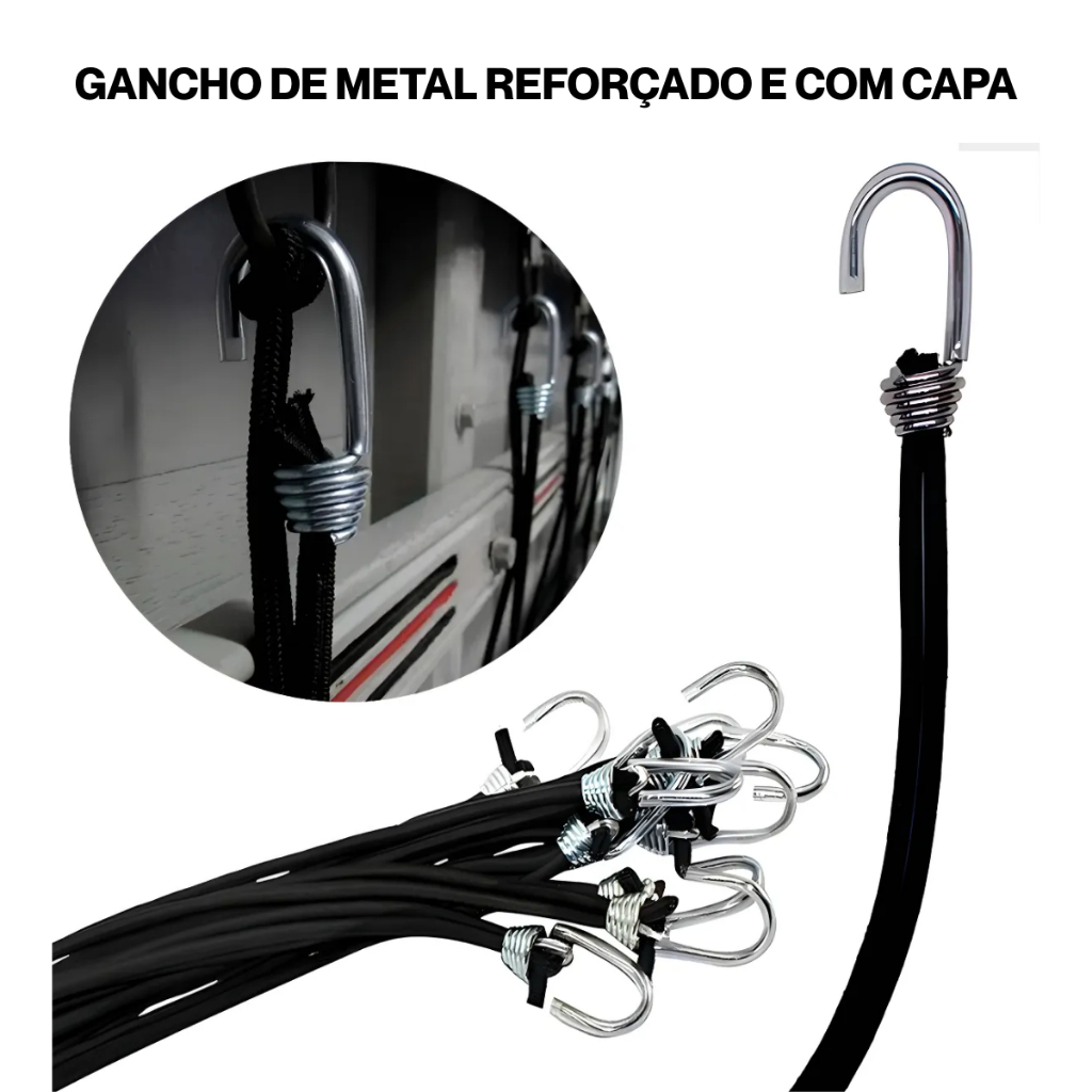 Kit 20 Extensores Elásticos de Lona cordinha Mult