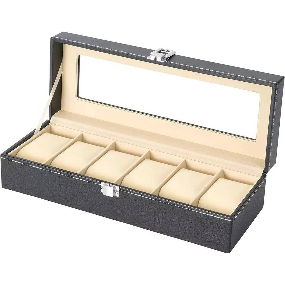 PU Leather Watch Storage Box, Assista Acessórios,
