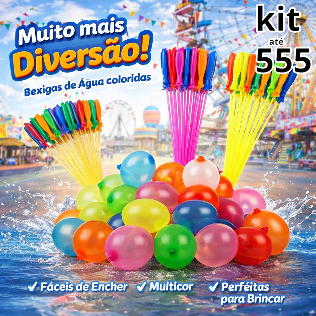 kit 555/444/333/222/111 Balão De Água Guerra De