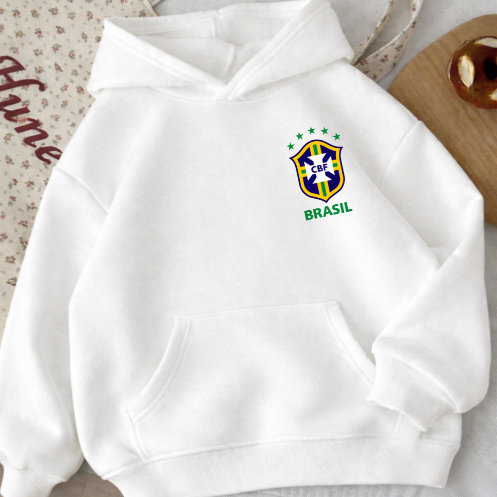 Moletom Canguru Escudo Brasil  Blusa De Frio Casac