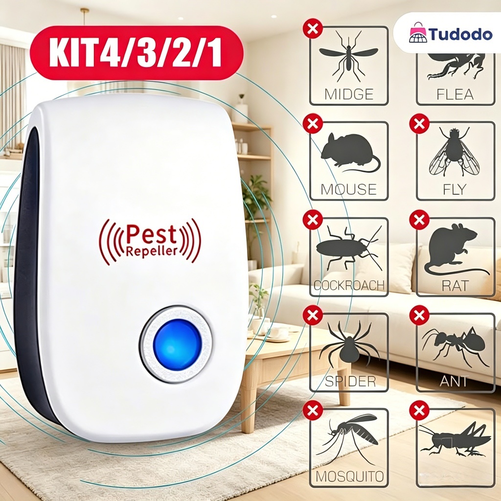 KIT4/3/2/1 Repelente Eletrônico Ultrassônico Mos