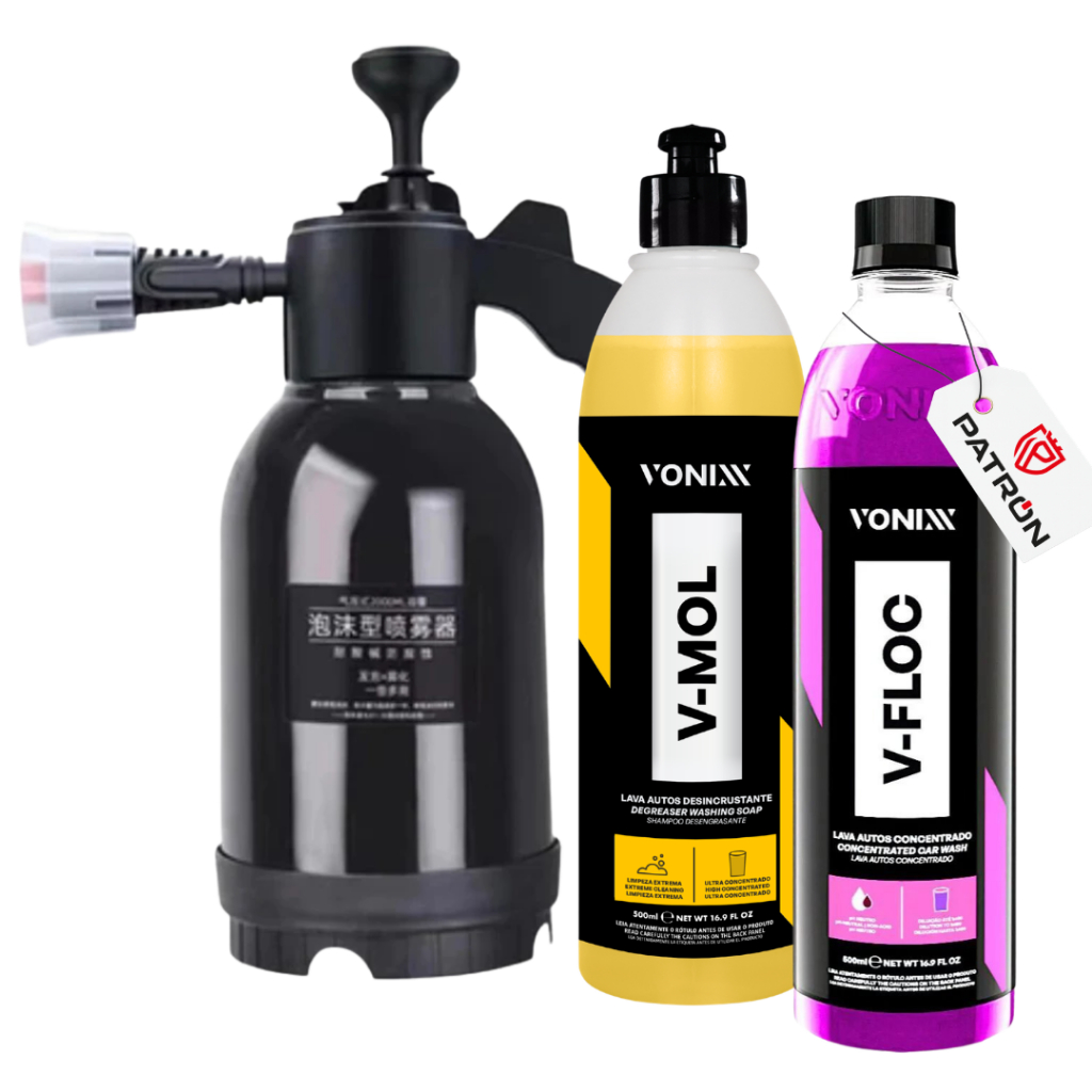 Kit Snow Foam 2L + V-Mol + V-FLOC Vonixx Shampoo A