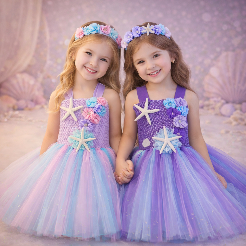 Fantasia Sereia Vestido Infantil Luxo Meninas Even